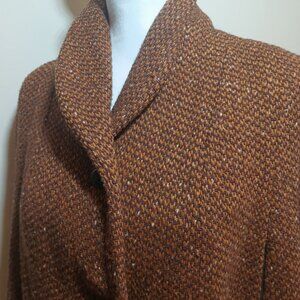 Reva Mivasagar Vintage Rare Womens OS 100% Wool Brown Mod 60s Cape Coat